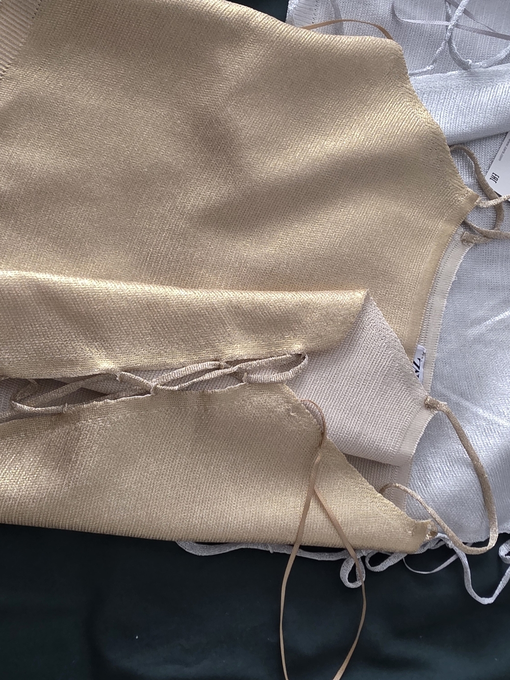 ZARA Silver Metallic Spaghetti-Strap Cami - Picture 4 of 8